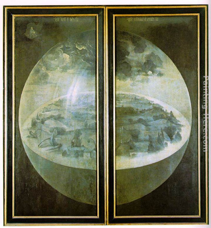 Hieronymus Bosch Garden of Earthly Delights, outer wings of the triptych